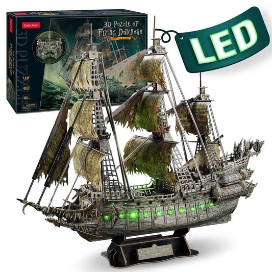  CubicFun 3D Puzzles Ship LED Pirate Ship Model Jigsaw -  ToylandEU™