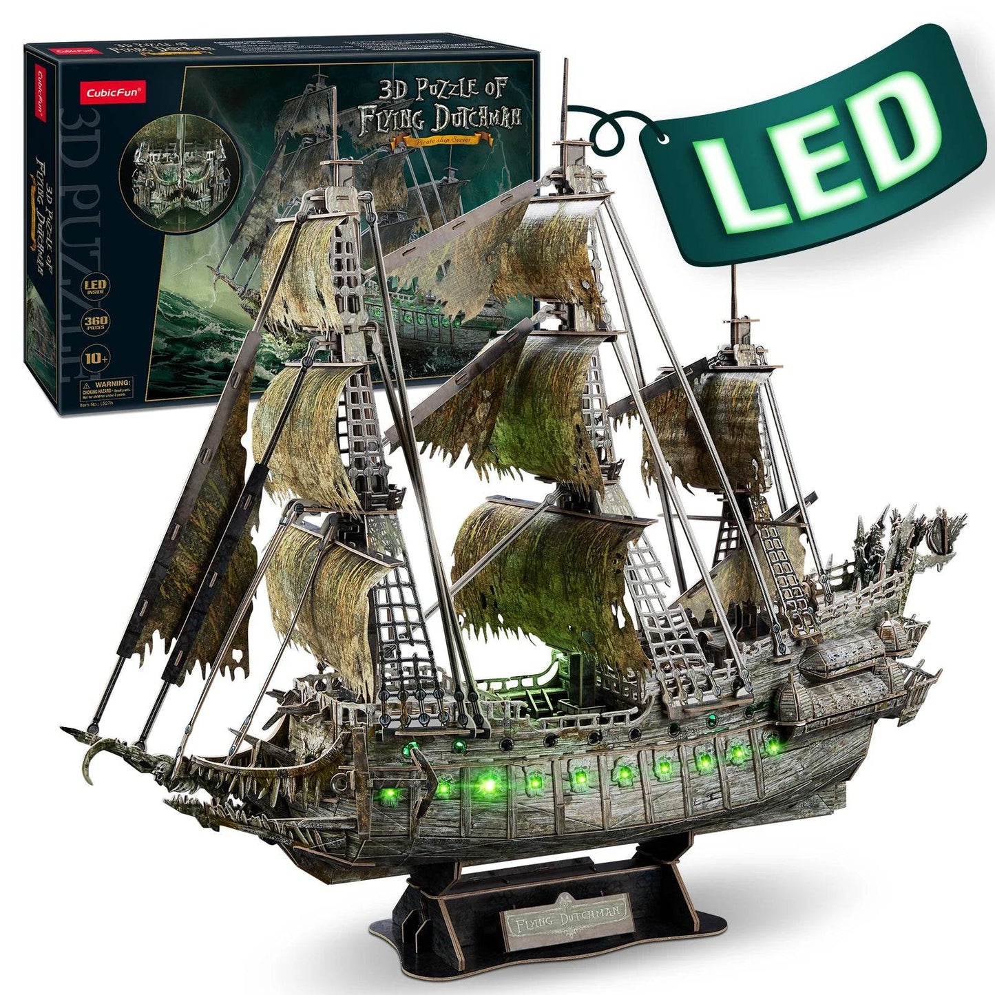 CubicFun 3D Puzzles Ship from PL US RU LED Pirate Model - ToylandEU