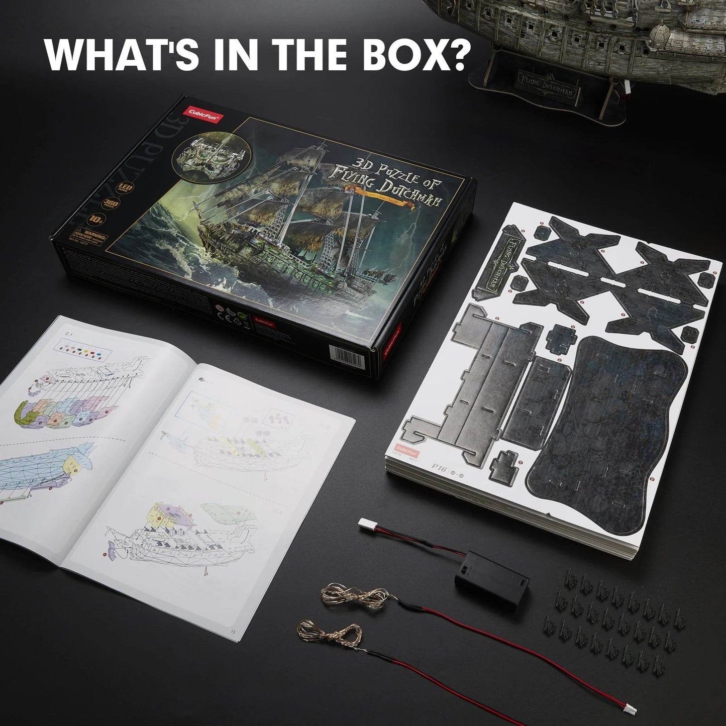 CubicFun 3D Puzzles Ship from PL US RU LED Pirate Model - ToylandEU