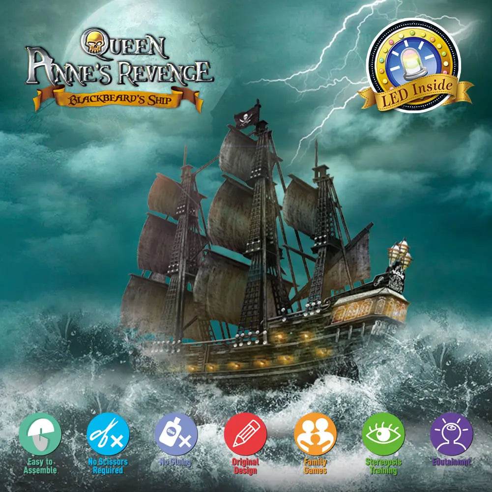CubicFun 3D Puzzles Ship from PL US RU LED Pirate Model - ToylandEU