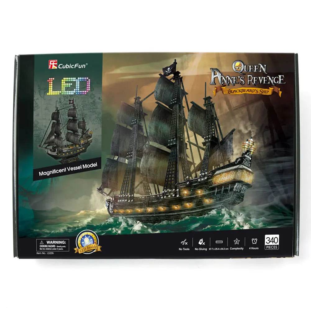 CubicFun 3D Puzzles Ship from PL US RU LED Pirate Model - ToylandEU