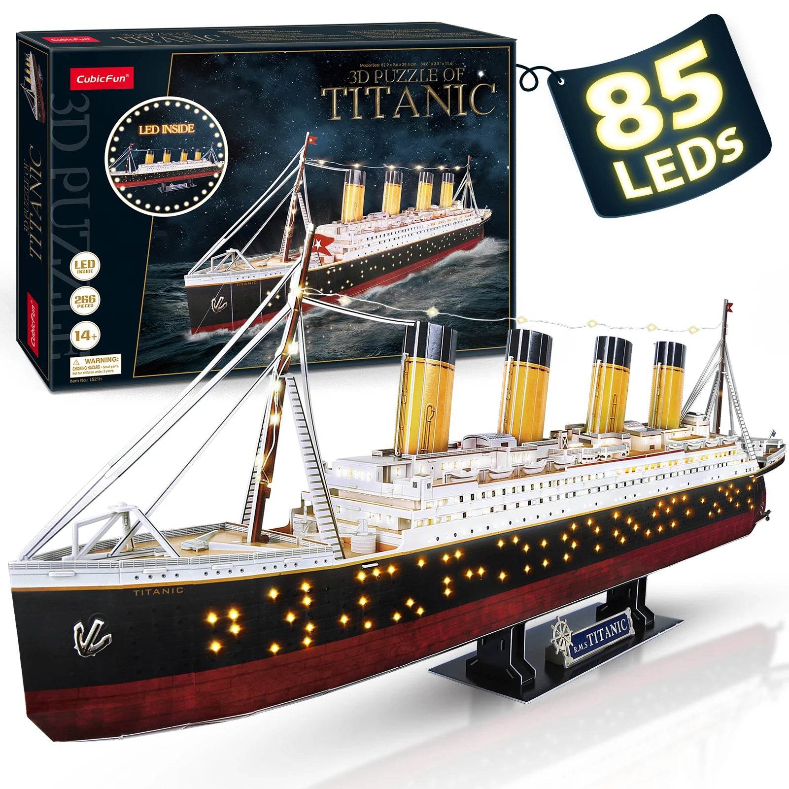 CubicFun 3D Puzzles Ship from PL US RU LED Pirate Model - ToylandEU
