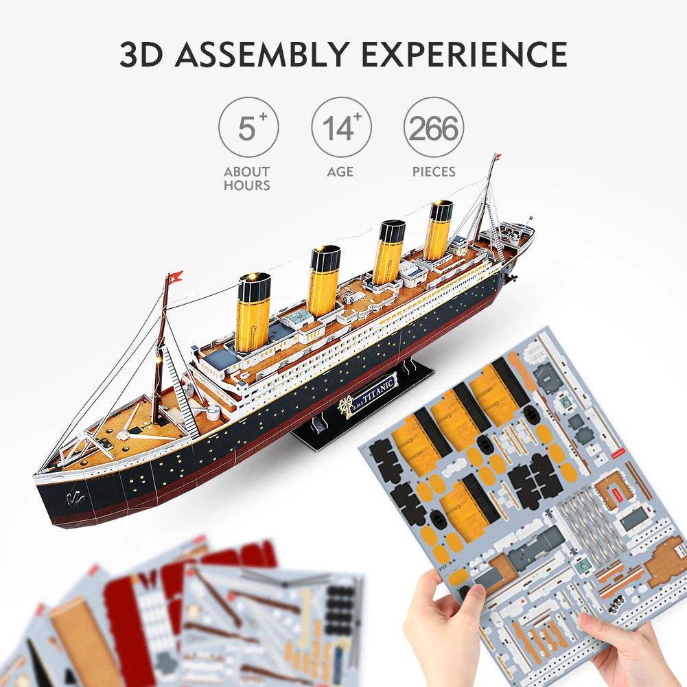 CubicFun 3D Puzzles Ship from PL US RU LED Pirate Model - ToylandEU