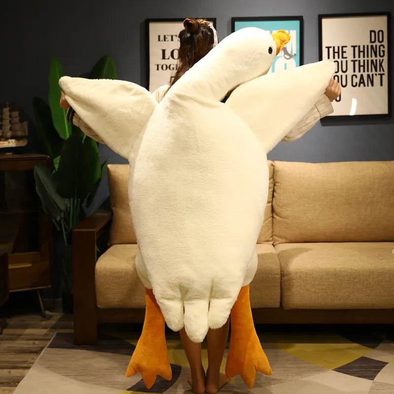 Cuddle Companion: Soft Big Wings Duck Plush Long Pillow Toy - ToylandEU