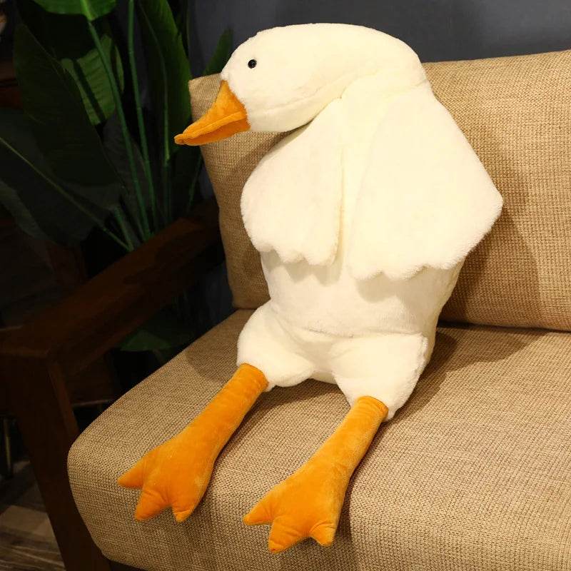 Cuddle Companion: Soft Big Wings Duck Plush Long Pillow Toy - ToylandEU