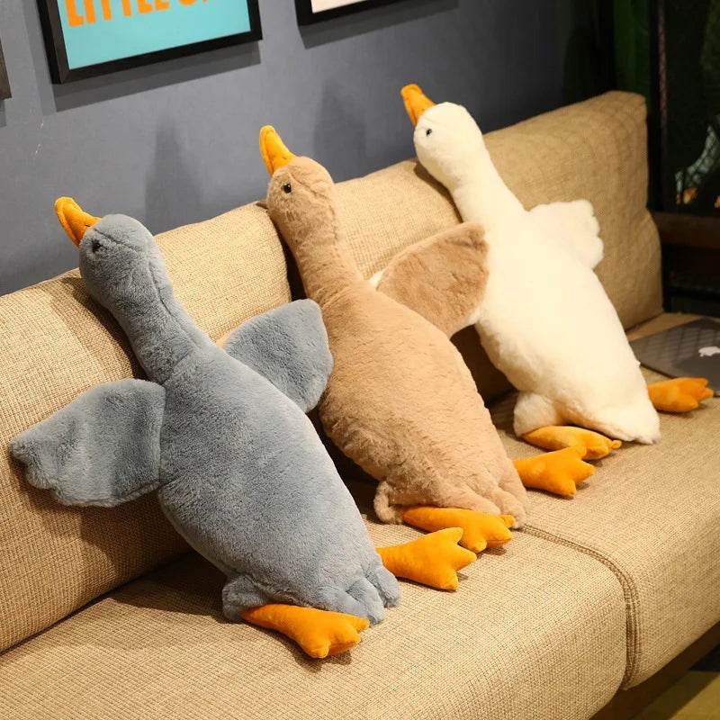 Cuddle Companion: Soft Big Wings Duck Plush Long Pillow Toy - ToylandEU