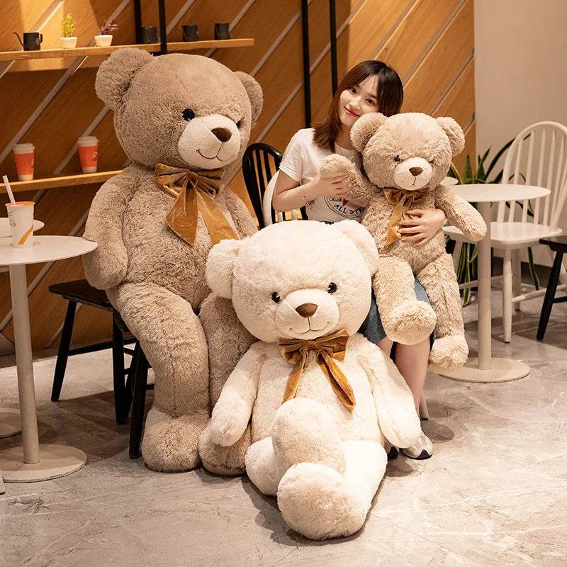 Cuddly Bowknot Teddy Bear Plush Toy for Boys - 90-120CM Size - ToylandEU