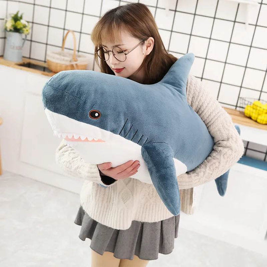 Cuddly Kawaii Giant Shark Plush Toy - Soft Reading Pillow for Kids - ToylandEU