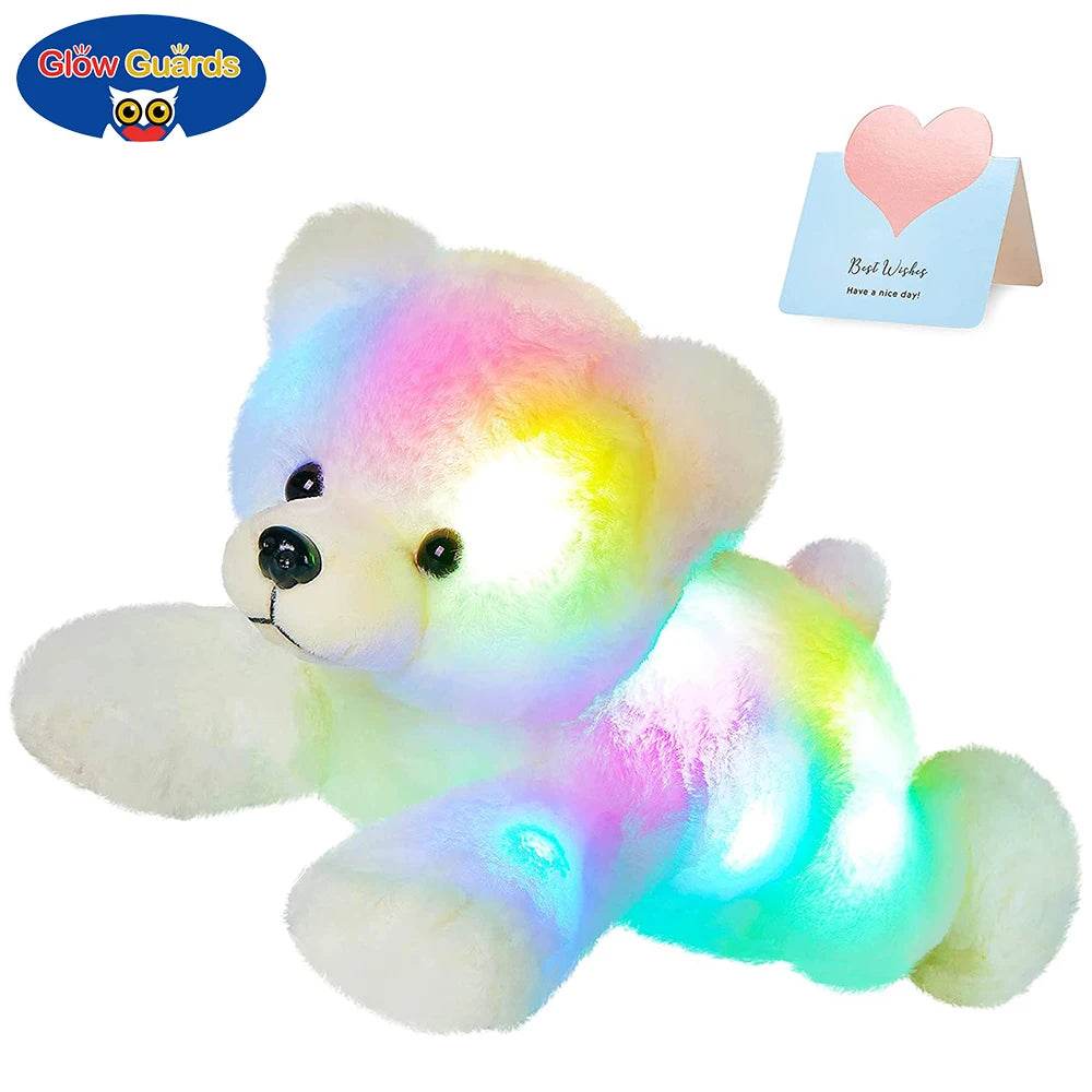 Cuddly LED Polar Bear Plush Toy with Soothing Music - 37cm Nightlight - ToylandEU
