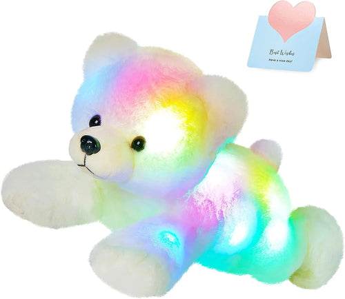 Cuddly LED Polar Bear Plush Toy with Soothing Music - 37cm Nightlight - ToylandEU