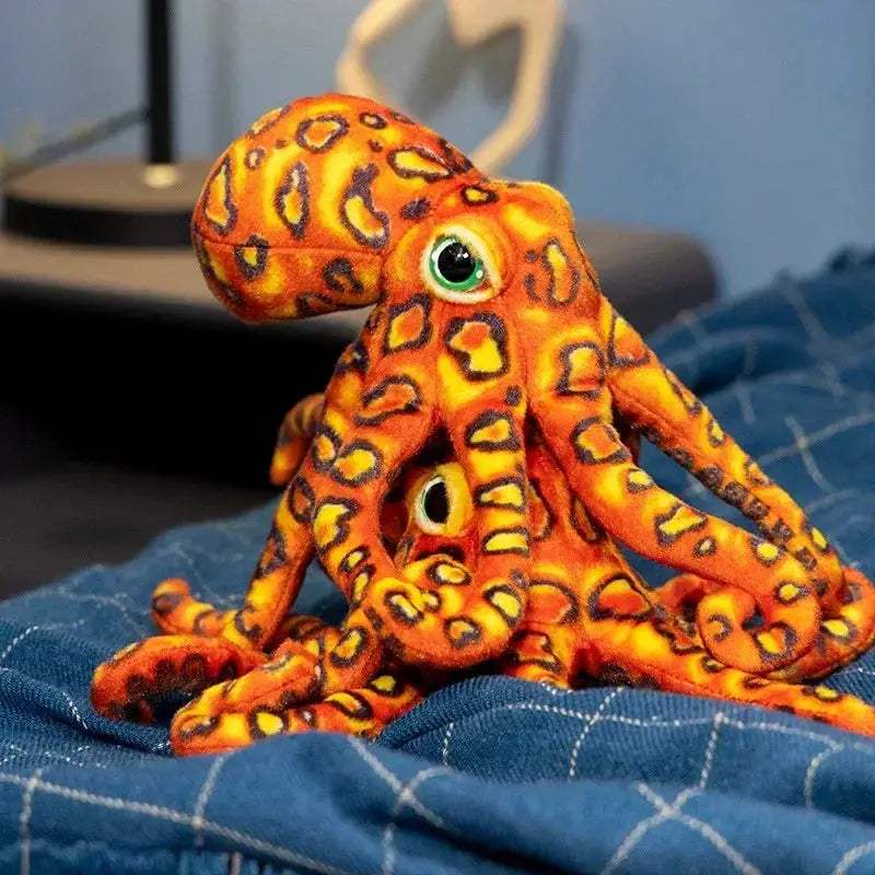  Cuddly Leopard Print Octopus Plush Toy Toyland EU -  ToylandEU™