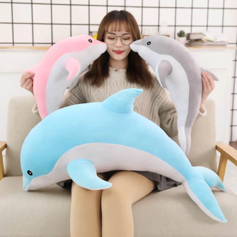 Cuddly Pink Dolphin Plush Toy - Soft Stuffed Sea Animal in Sizes - ToylandEU