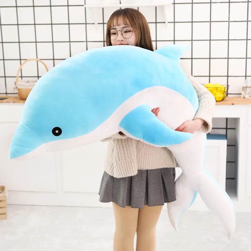 Cuddly Pink Dolphin Plush Toy - Soft Stuffed Sea Animal in Sizes - ToylandEU