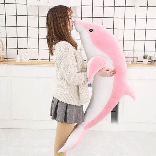 Cuddly Pink Dolphin Plush Toy - Soft Stuffed Sea Animal in Sizes - ToylandEU