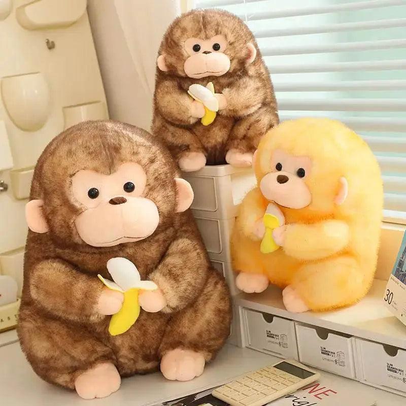  Cuddly Plush Monkey Toy With Banana - Perfect Gift 30cm -  ToylandEU™
