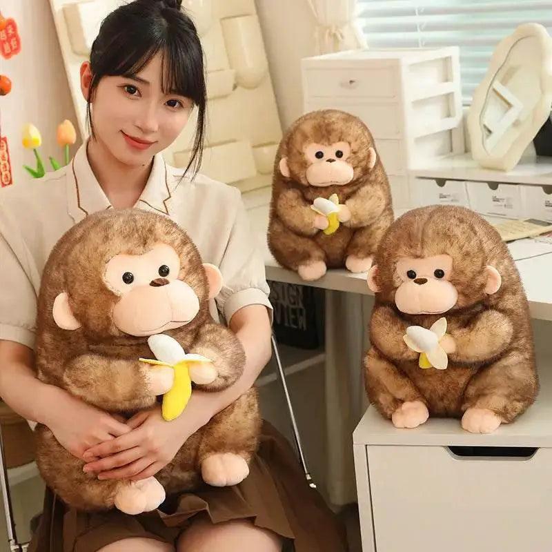  Cuddly Plush Monkey Toy With Banana - Perfect Gift 30cm -  ToylandEU™