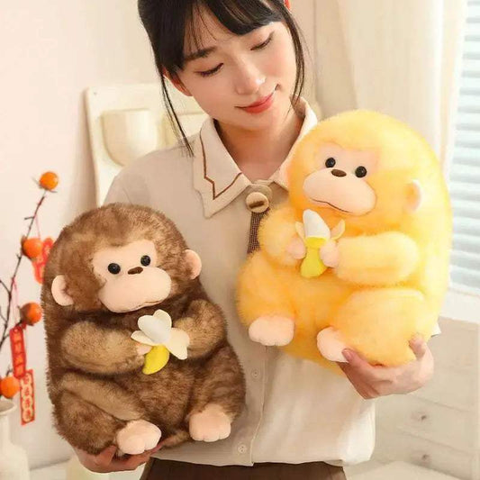  Cuddly Plush Monkey Toy With Banana - Perfect Gift 30cm -  ToylandEU™