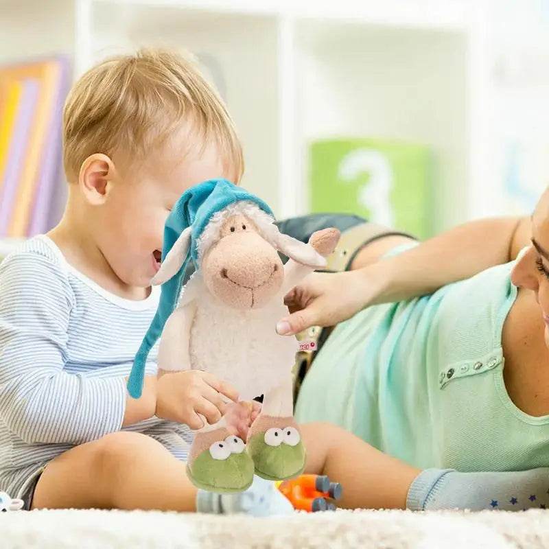 Cuddly Sleepy Lamb Plush Toy - Ideal Comfort Gift for Kids - ToylandEU