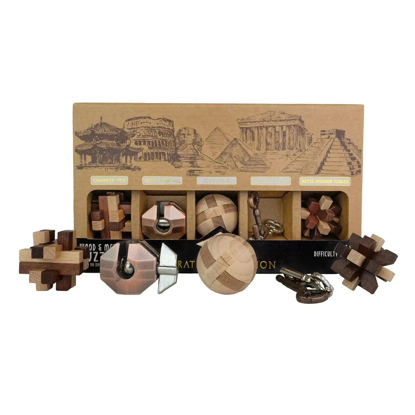  Ancient Civilizations Puzzle Set Wooden Brainteasers -  ToylandEU™