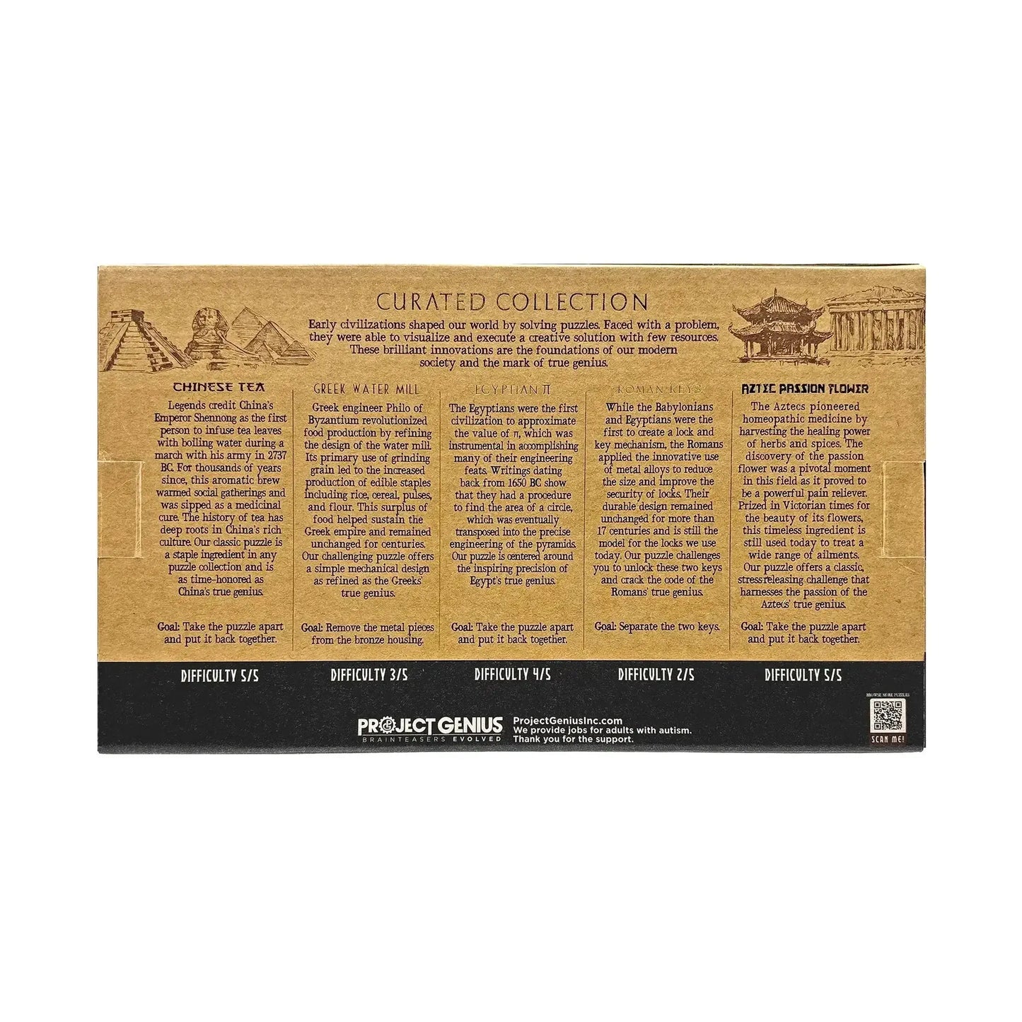 Ancient Civilizations Puzzle Set Wooden Brainteasers -  ToylandEU™