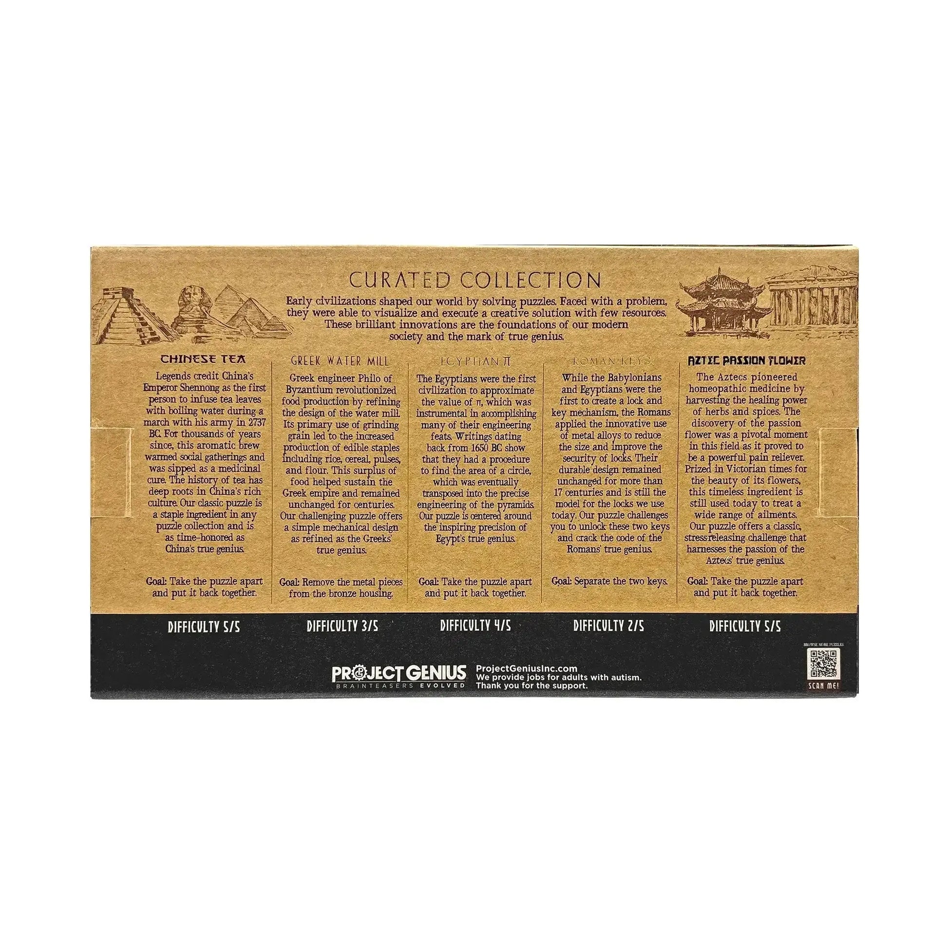  Ancient Civilizations Puzzle Set Wooden Brainteasers -  ToylandEU™