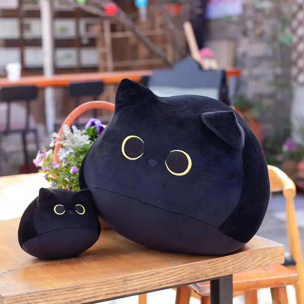 Kawaii Black Cat Plush Nap Pillow Cushion For Kids Soft -  ToylandEU™