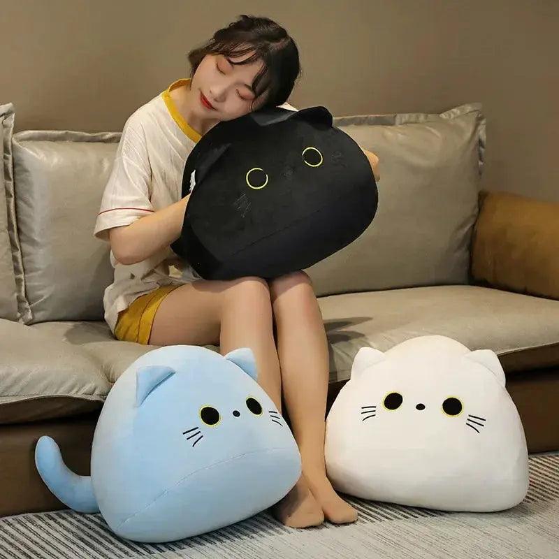  Kawaii Black Cat Plush Nap Pillow Cushion For Kids Soft -  ToylandEU™