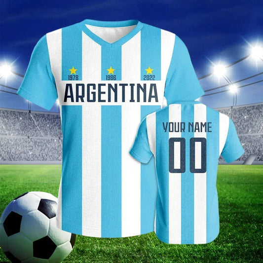 Custom Argentina Soccer Jersey With Personalized Name And Number - ToylandEU