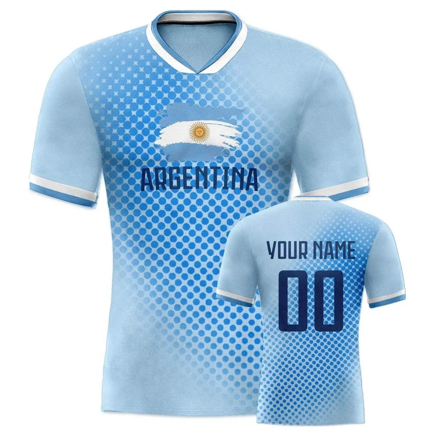 Custom Argentina Soccer Jersey With Personalized Name And Number - ToylandEU