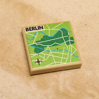 Custom Berlin Map On 2x2 LEGO Tile With High Detail - ToylandEU