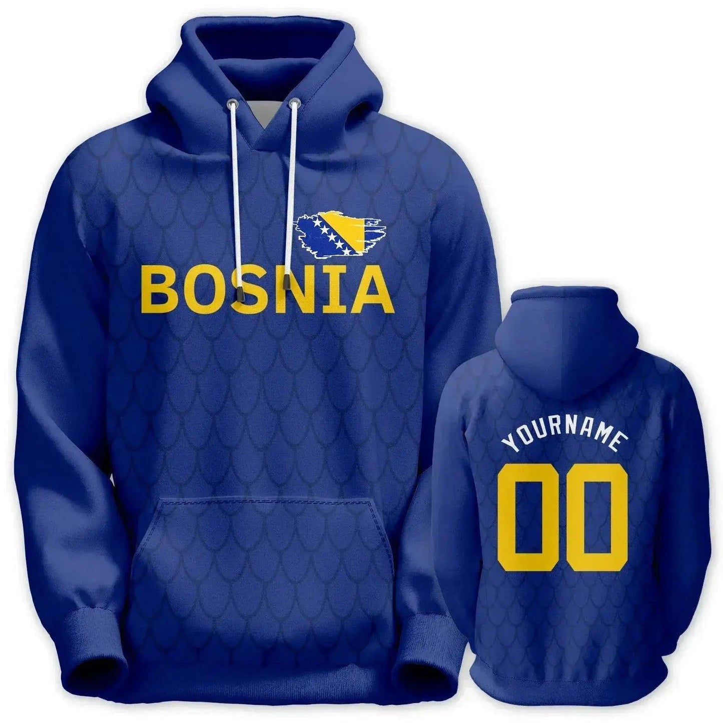  Custom Bosnia Basketball Hoodie Polyester Unisex Pullover With National Flag Design Personalize Name And Number -  ToylandEU™