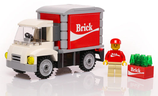 Custom Brick Soda Delivery Truck with Minifigure made using LEGO parts - ToylandEU