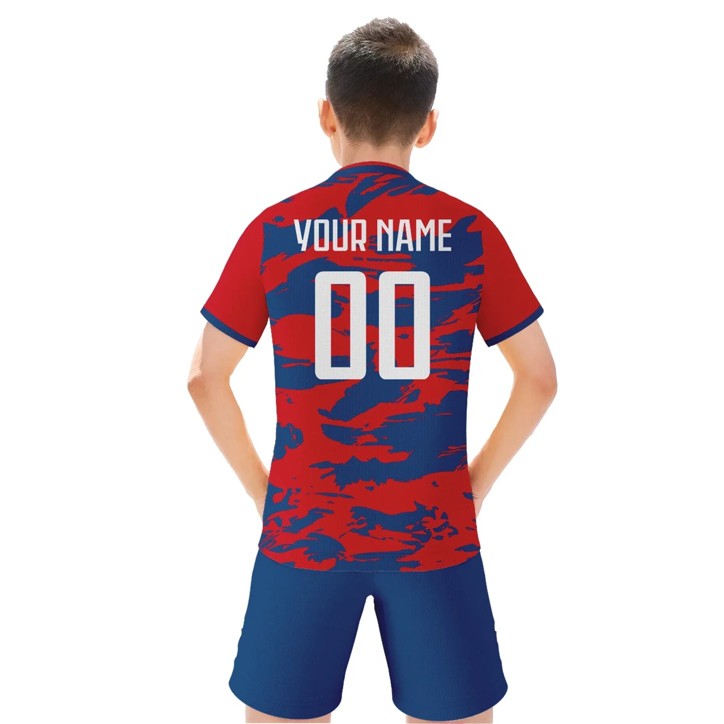Custom Czech Republic Kids Football Jersey Shorts Kit Unisex With Name And Number - ToylandEU