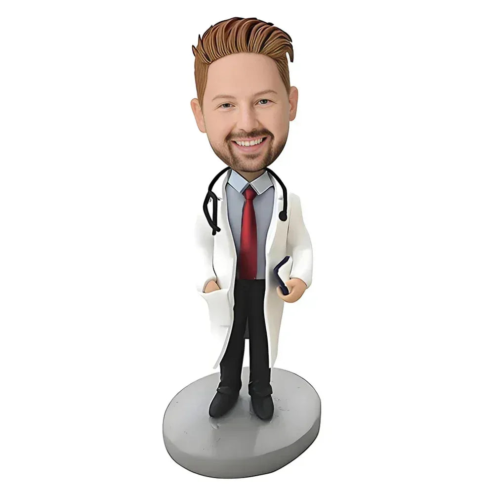Custom Doctor Bobblehead With Stethoscope From Your Photos - ToylandEU