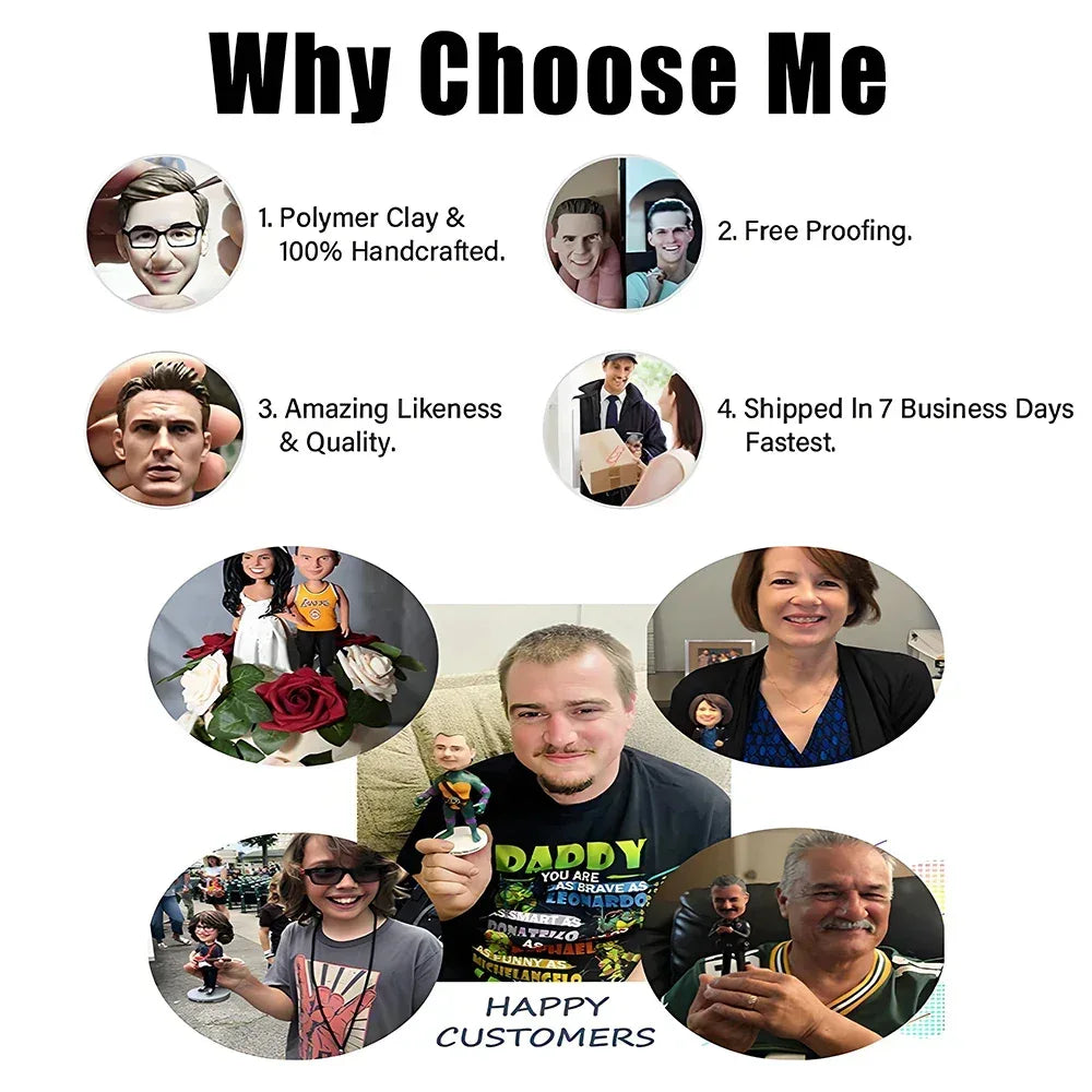 Custom Doctor Bobblehead With Stethoscope From Your Photos - ToylandEU