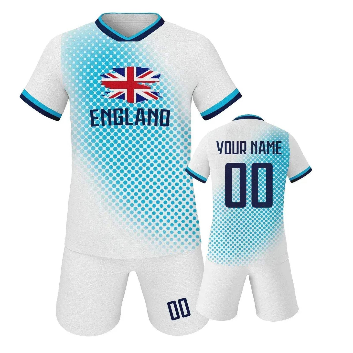 Custom England Football Jersey For Kids Personalised Name And Number - ToylandEU