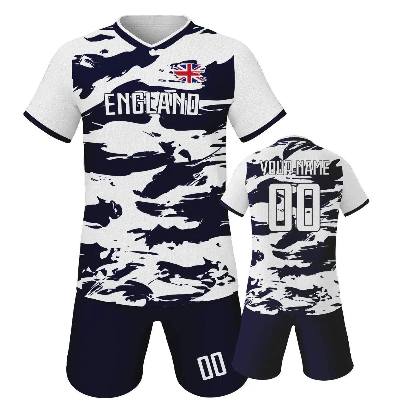 Custom England Football Jersey For Kids Personalised Name And Number - ToylandEU
