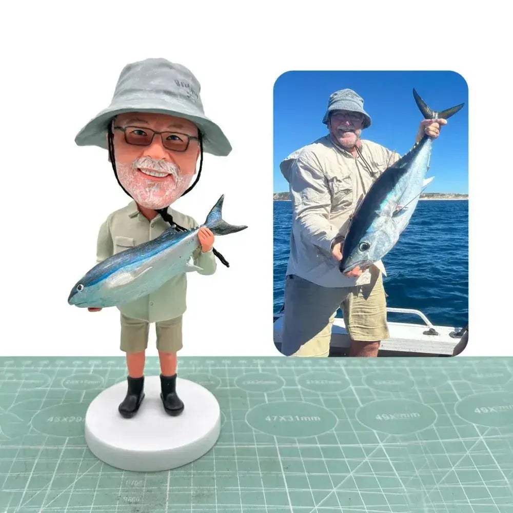  Custom Fisherman Bobblehead Gift for Fishing Lovers -  ToylandEU™