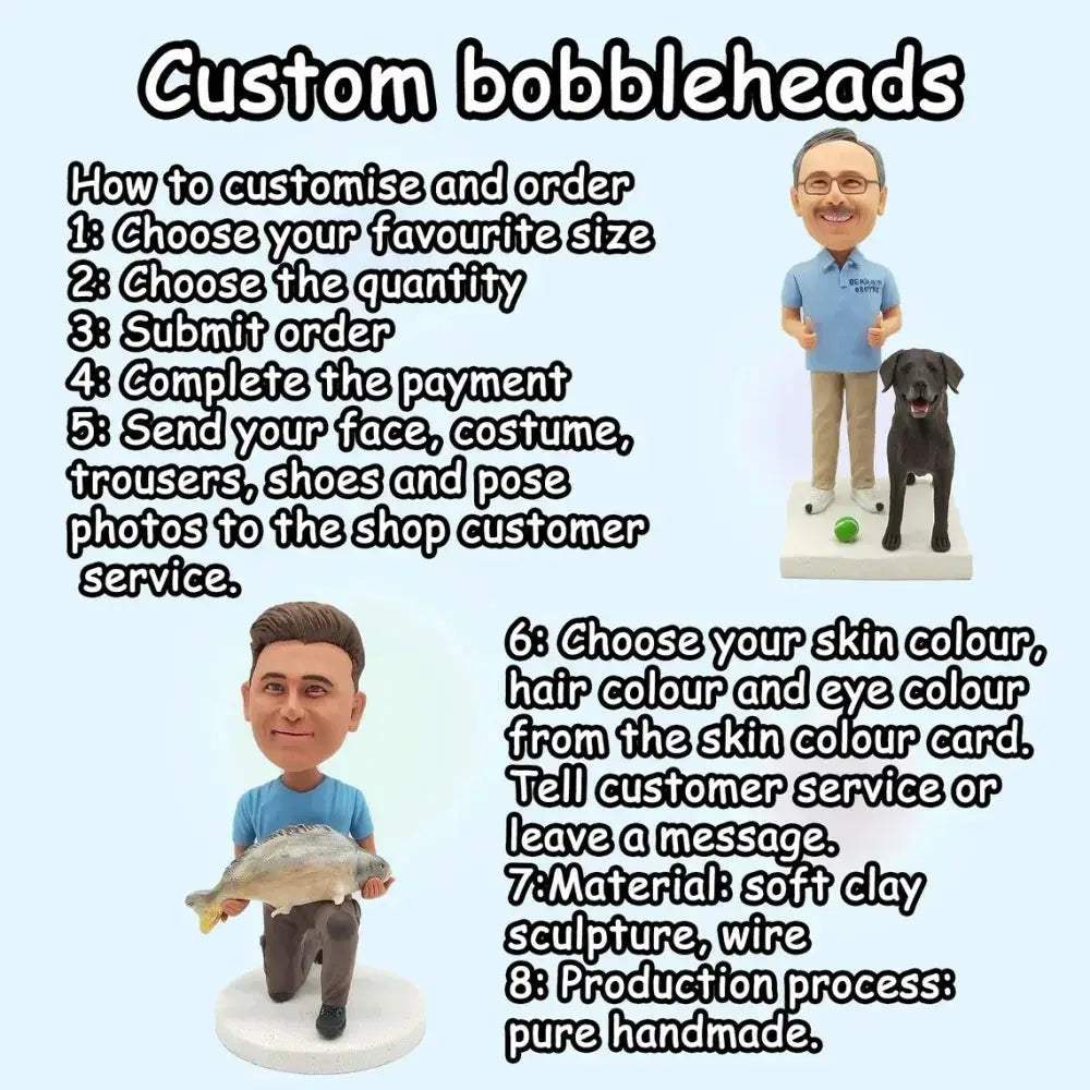  Custom Fisherman Bobblehead Gift for Fishing Lovers -  ToylandEU™