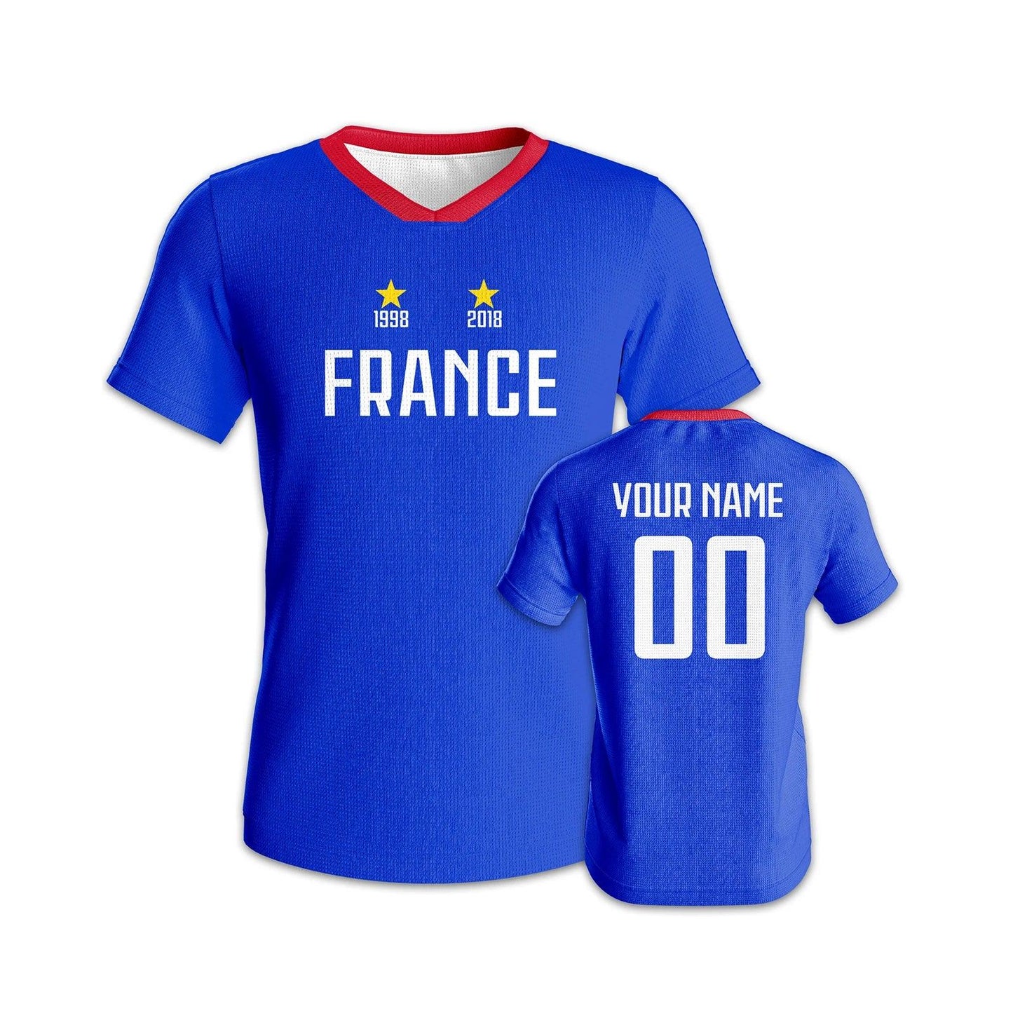 Custom France Soccer Jersey Quick Dry Football Shirt Personalized Name Number Unisex Fans Gift - ToylandEU