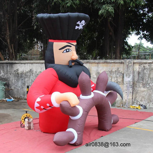 Custom Giant Inflatable Pirate Cartoon Captain With Blower - ToylandEU