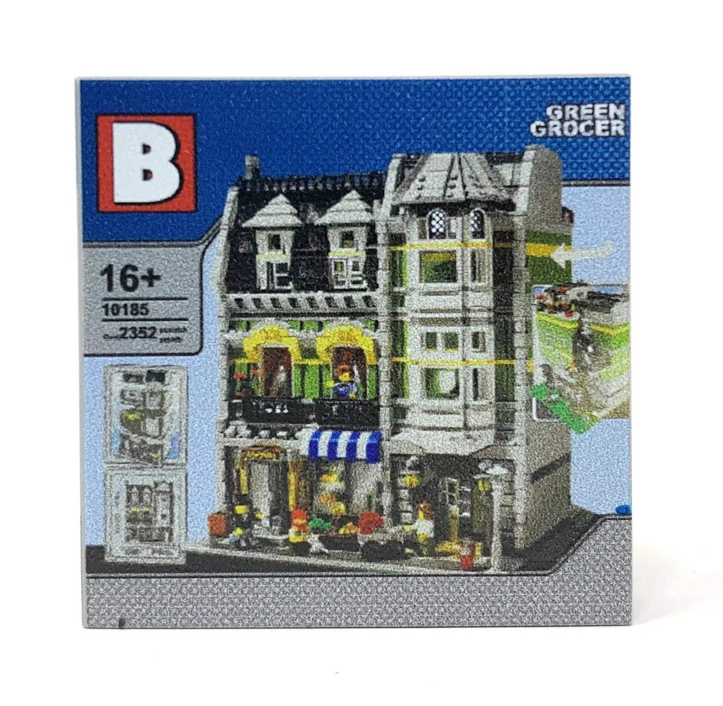 Printed On Authentic LEGO Green Grocer Tile Set 4x4 - ToylandEU