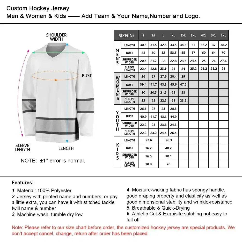 Custom Hockey Jersey Switzerland With Name And Number - ToylandEU