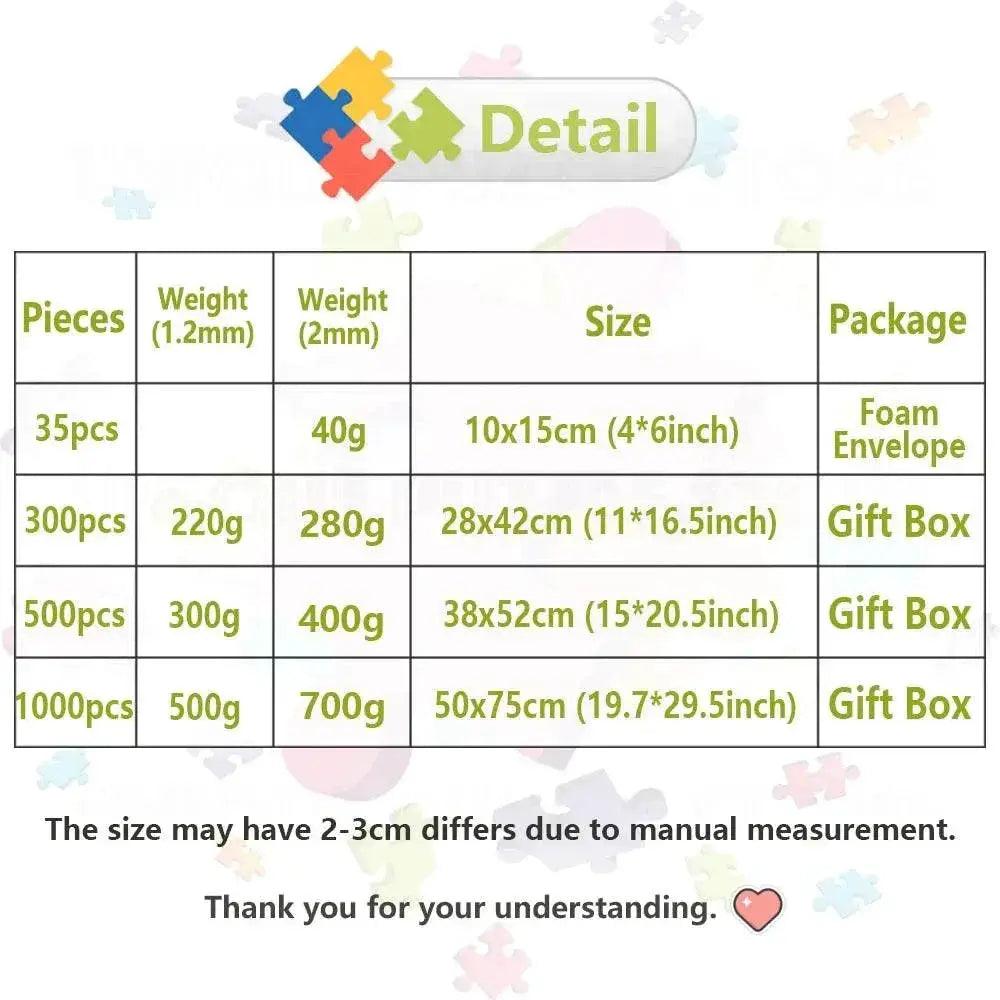  Custom Jigsaw Puzzle Customize Your Own Personalized Picture Puzzle Diy Toy for Kids Best Gift -  ToylandEU™