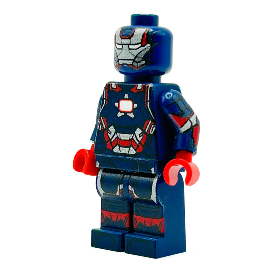 Custom LEGO Figure Star Spangled Armor Hero Red White Blue with Authentic LEGO Parts - ToylandEU