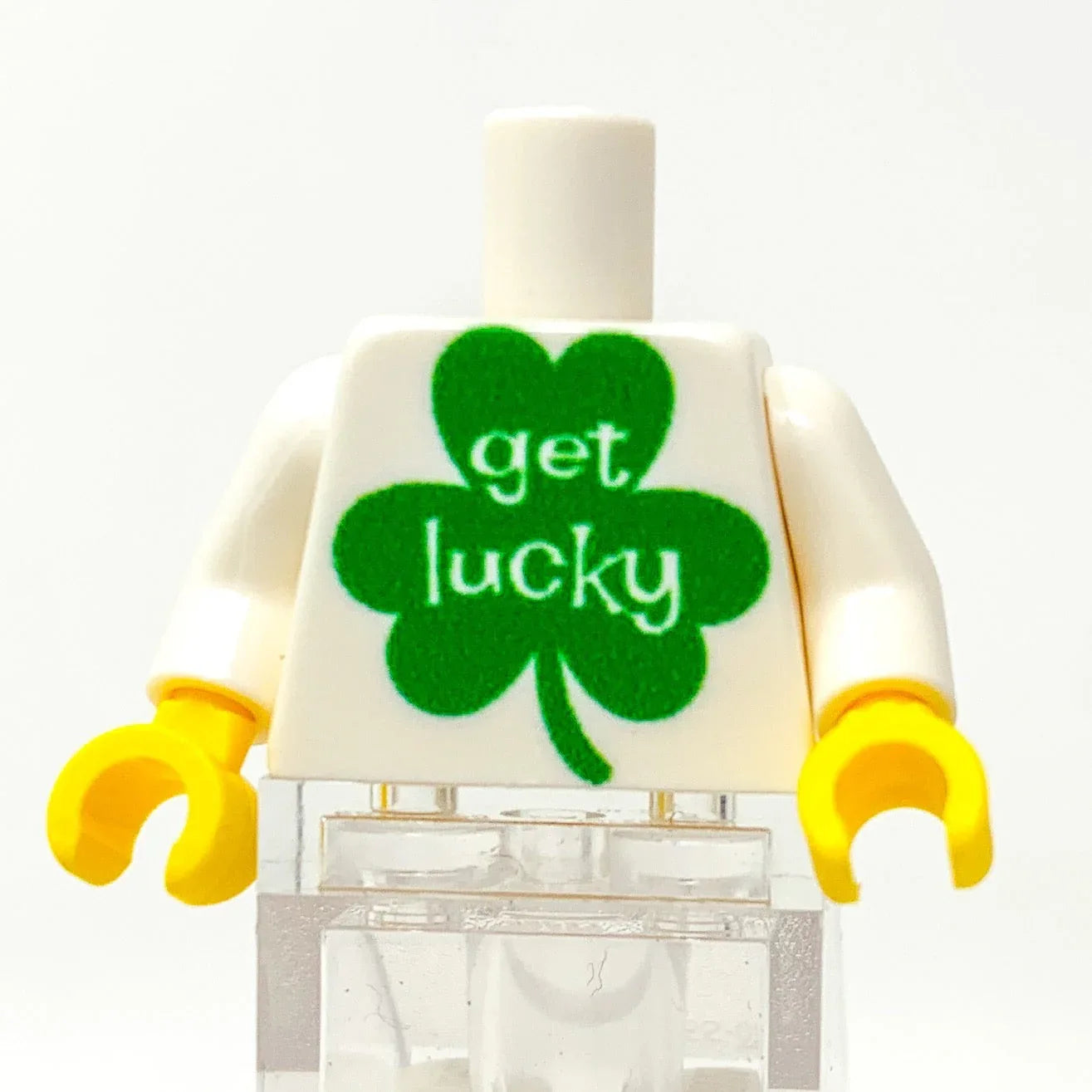 Custom LEGO Figure Torso Get Lucky St Patrick Day Printed On Authentic LEGO Part - ToylandEU