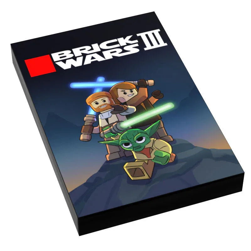 Custom LEGO SW III: Clone Wars Video Game Cover (2x3 Tile) made using LEGO part - B3 Customs - ToylandEU