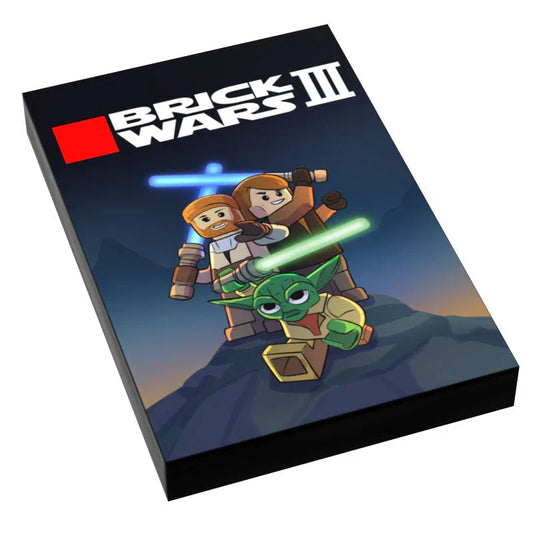 Custom LEGO SW III: Clone Wars Video Game Cover (2x3 Tile) made using LEGO part - B3 Customs - ToylandEU