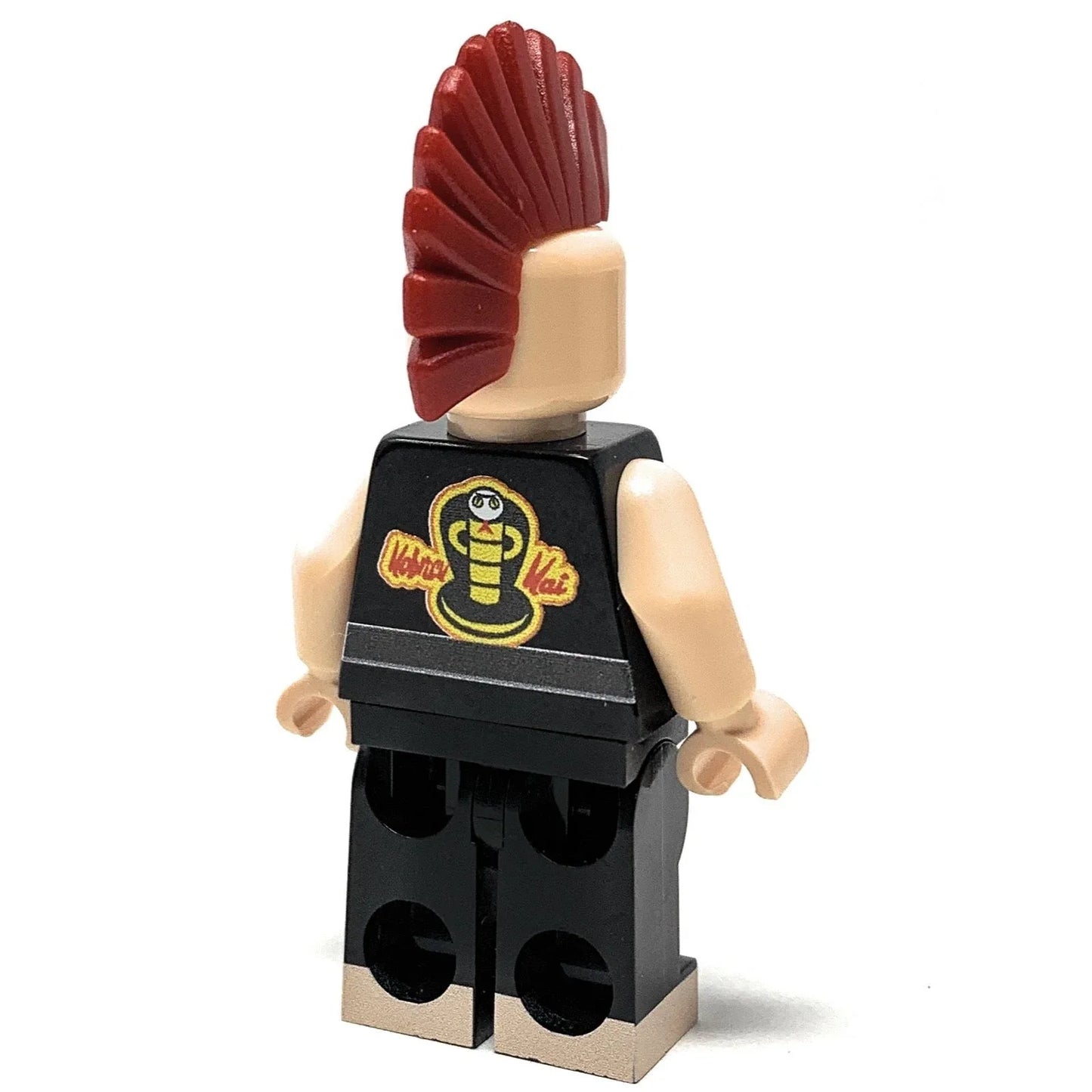 Custom Lego Figure Mohawk Kid Kobrick Kai Elite Print, New, Authentic Parts, Standard Figure - ToylandEU