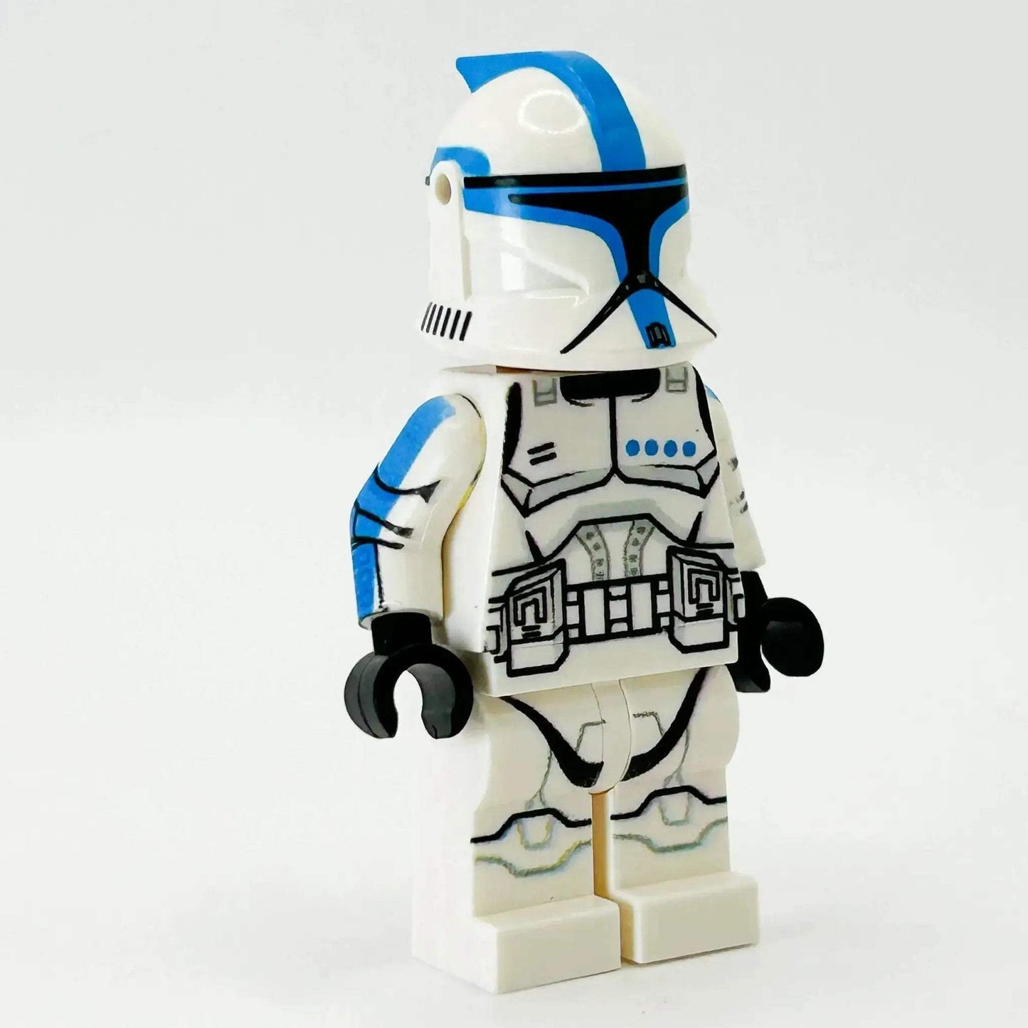 Custom Lieutenant Clone Trooper Figure With Authentic LEGO Printing White Armor Blue Accents ABS LEGO Parts - ToylandEU